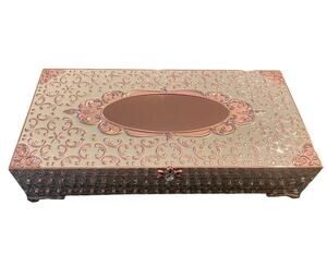 Things Remembered Pink Musical Mirrored Jewelry Box Black Lined Velvet Music Box